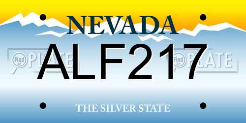 ALF217 Nevada License Plate