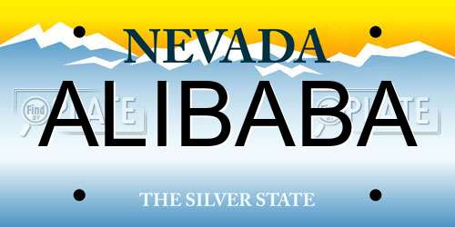 ALIBABA Nevada License Plate
