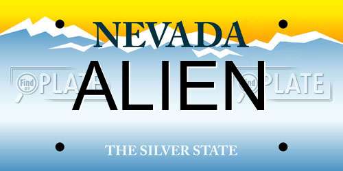 ALIEN Nevada License Plate
