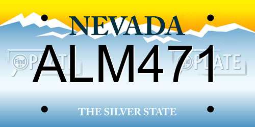 ALM471 Nevada License Plate