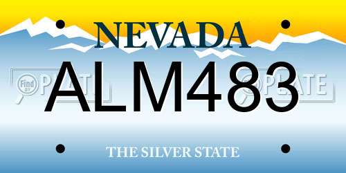 ALM483 Nevada License Plate
