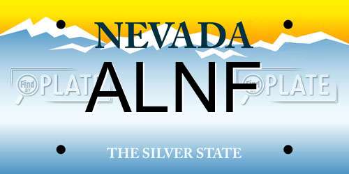 ALNF Nevada License Plate