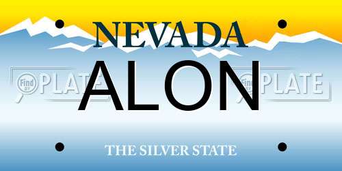 ALON Nevada License Plate