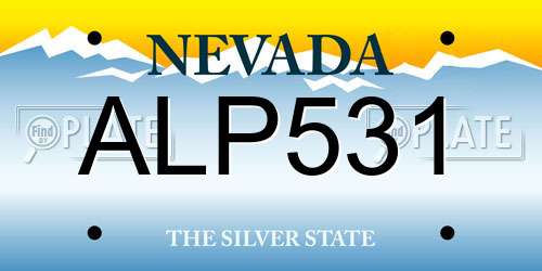 ALP531 Nevada License Plate