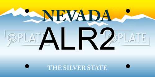 ALR2 Nevada License Plate