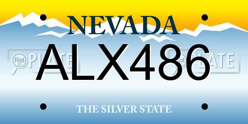 ALX486 Nevada License Plate