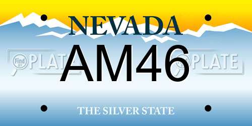 AM46 Nevada License Plate