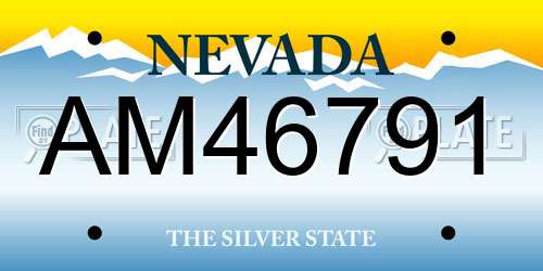 AM46791 Nevada License Plate