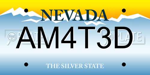 AM4T3D Nevada License Plate