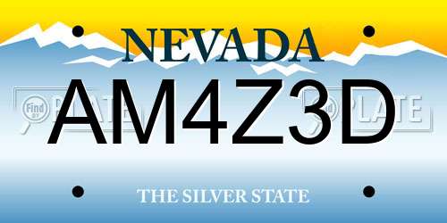AM4Z3D Nevada License Plate
