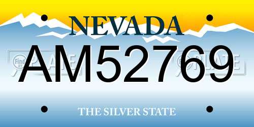 AM52769 Nevada License Plate