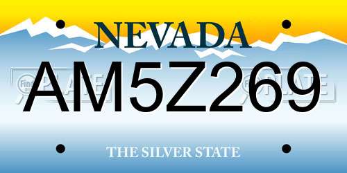 AM5Z269 Nevada License Plate
