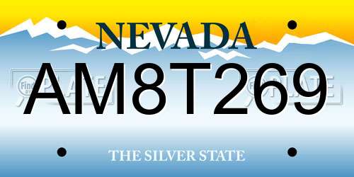 AM8T269 Nevada License Plate