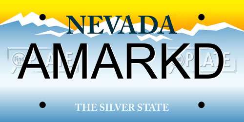 AMARKD Nevada License Plate