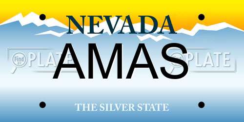 AMAS Nevada License Plate