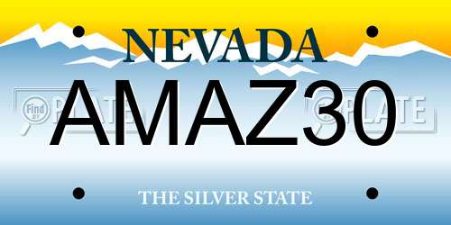 AMAZ30 Nevada License Plate