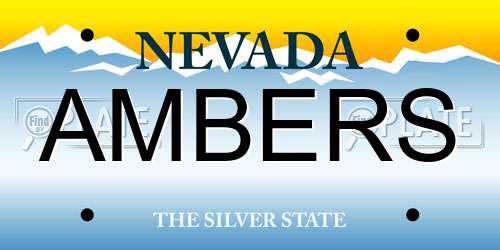 AMBERS Nevada License Plate