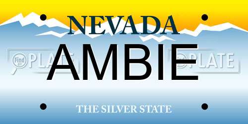 AMBIE Nevada License Plate