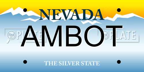 AMBOT Nevada License Plate