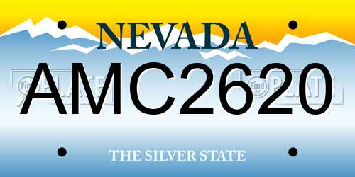 AMC2620 Nevada License Plate