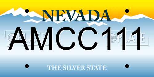 AMCC111 Nevada License Plate