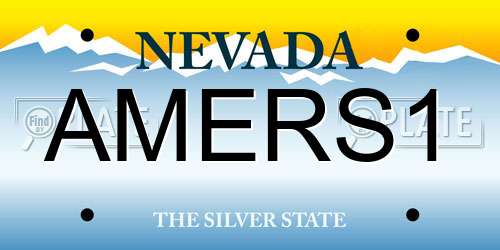 AMERS1 Nevada License Plate