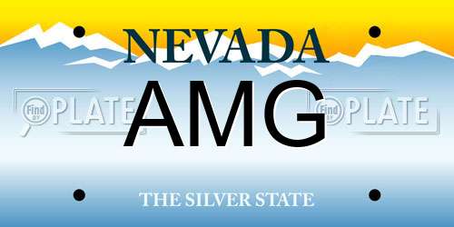 AMG Nevada License Plate