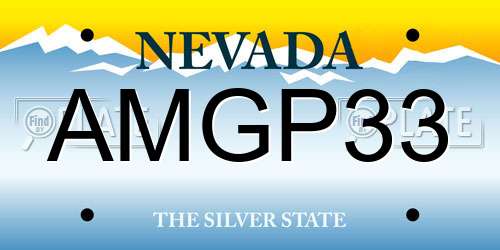 AMGP33 Nevada License Plate