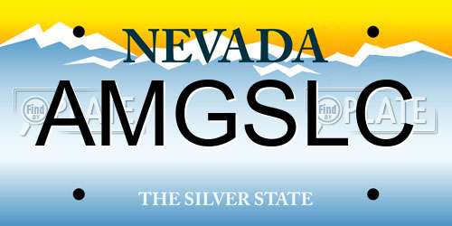 AMGSLC Nevada License Plate