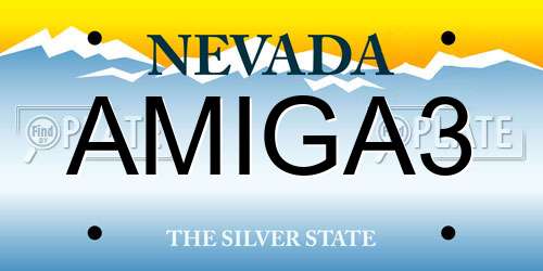AMIGA3 Nevada License Plate
