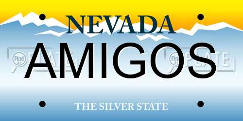 AMIGOS Nevada License Plate