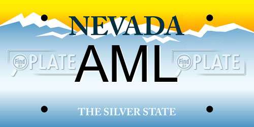 AML Nevada License Plate
