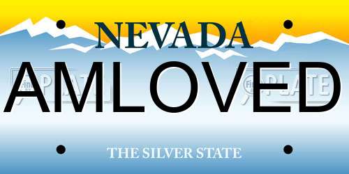 AMLOVED Nevada License Plate