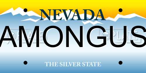 AMONGUS Nevada License Plate