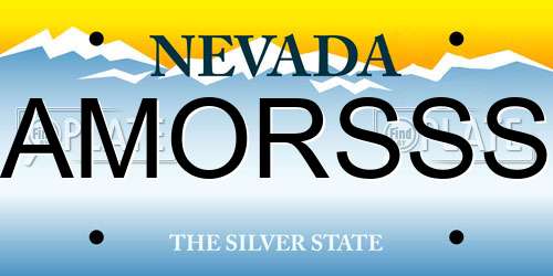 AMORSSS Nevada License Plate