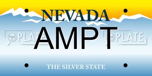 AMPT Nevada License Plate