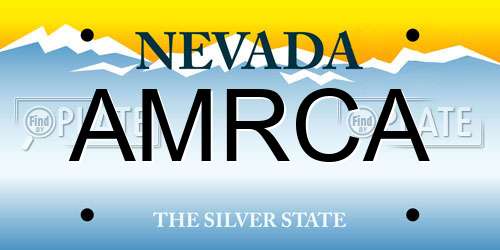 AMRCA Nevada License Plate