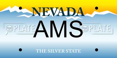 AMS Nevada License Plate