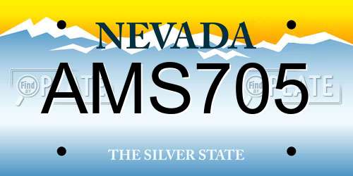 AMS705 Nevada License Plate