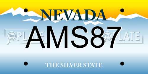 AMS87 Nevada License Plate
