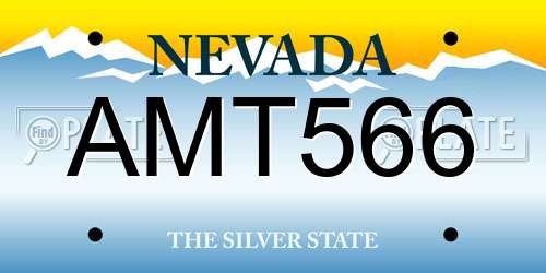 AMT566 Nevada License Plate