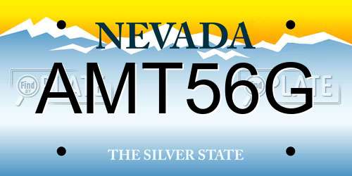 AMT56G Nevada License Plate