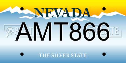 AMT866 Nevada License Plate