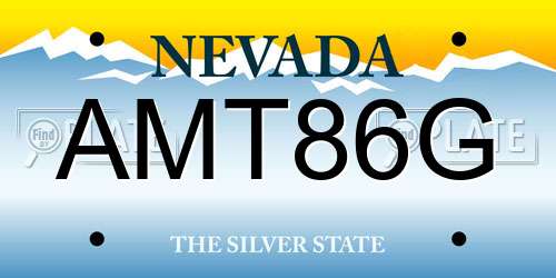 AMT86G Nevada License Plate