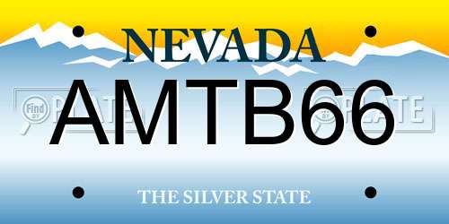 AMTB66 Nevada License Plate