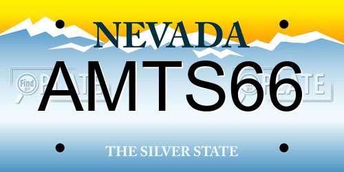 AMTS66 Nevada License Plate