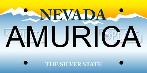 AMURICA Nevada License Plate
