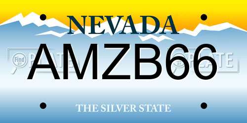AMZB66 Nevada License Plate