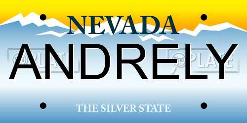 ANDRELY Nevada License Plate