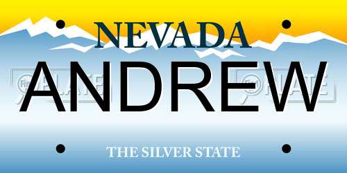 ANDREW Nevada License Plate
